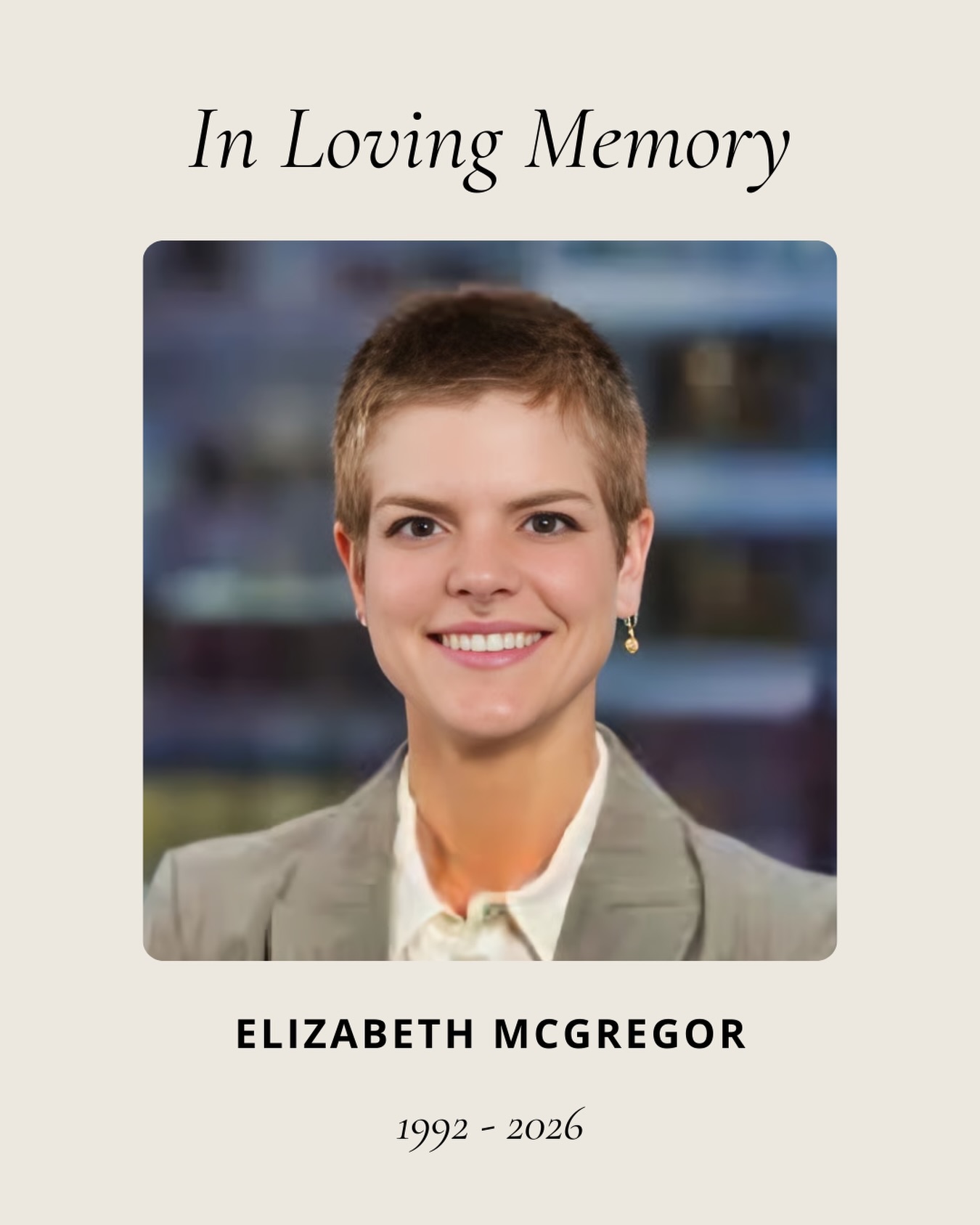 Elizabeth McGregor New York Death, Obituary